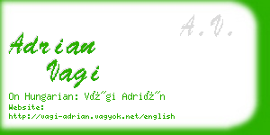 adrian vagi business card